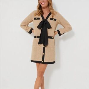 Tuckernuck Pomander Place Coco Tweed Mini Dress Beige size Large